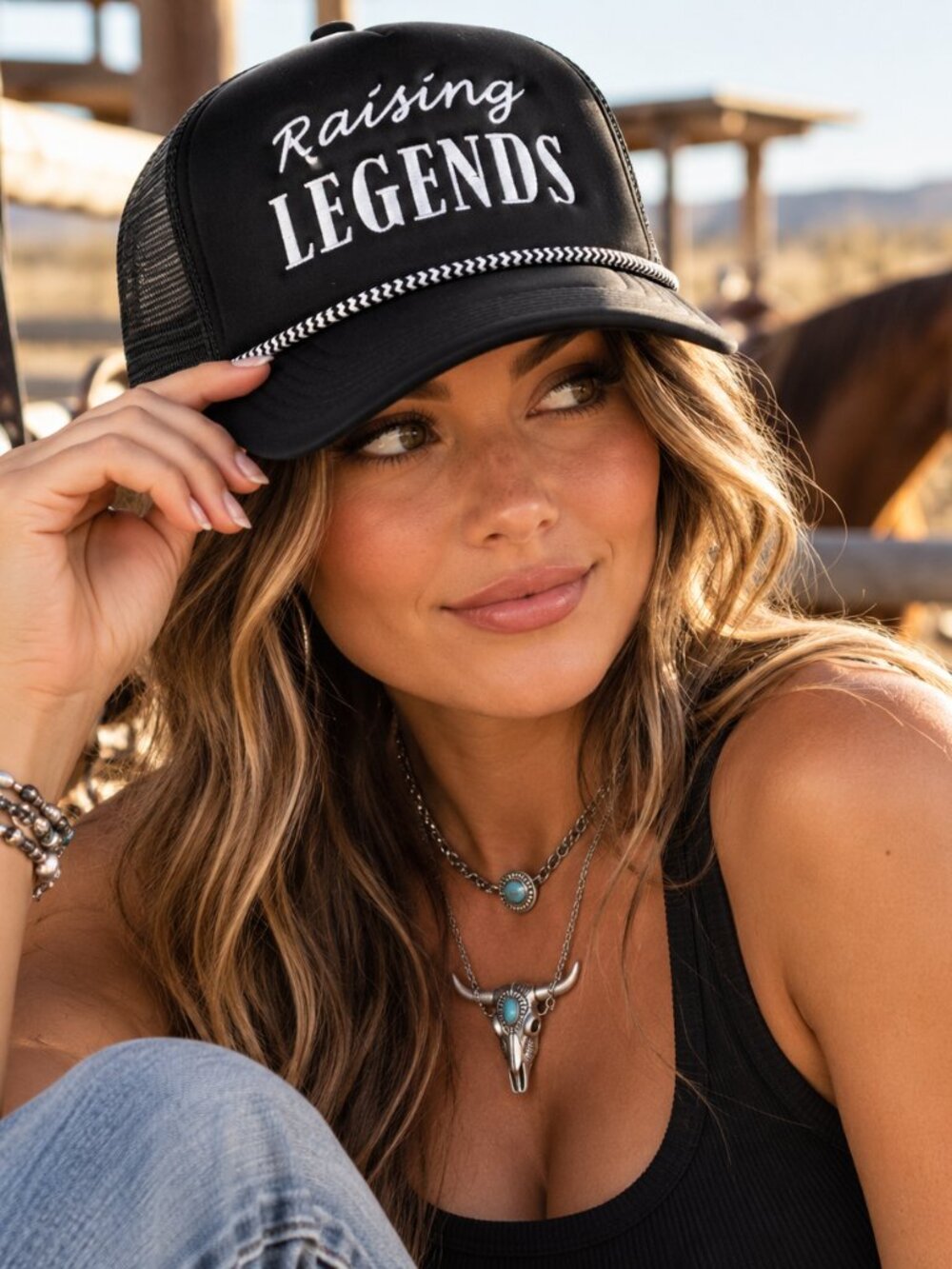 Raising Legends Foam Trucker Mesh Snapback Hat Embroidered